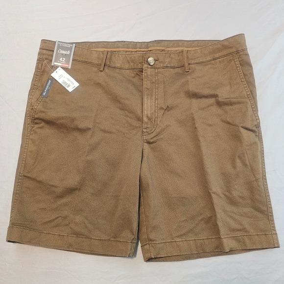 Roundtree & Yorke Sz 42 Straight Fit Shorts Brown Geo Design 9" inseam NWT L887 - Picture 4 of 6